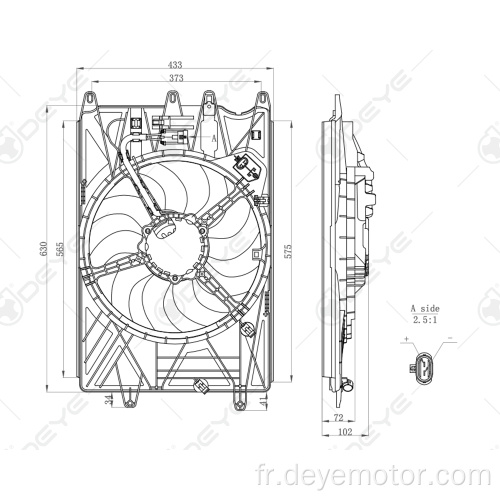 52015585 Ventilateur de refroidissement de radiateur de voiture pour FIAT